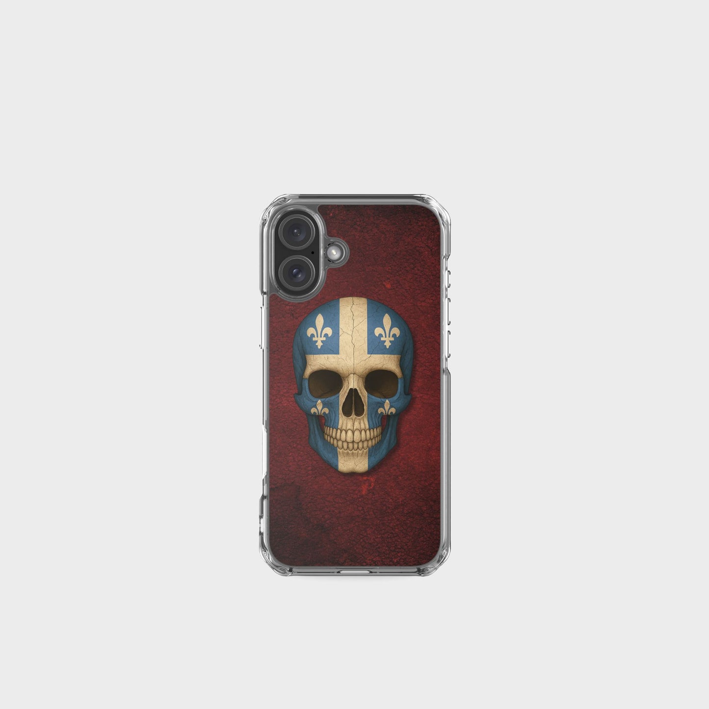 Quebec Flag Skull - Clear Case for iPhone®