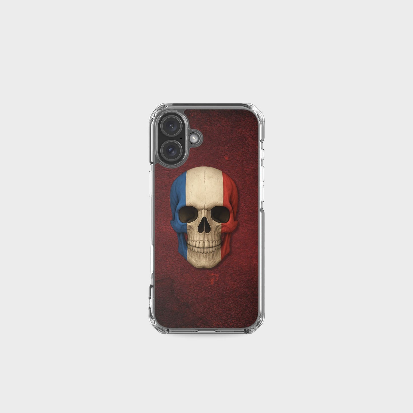 French Flag Skull - Clear Case for iPhone®
