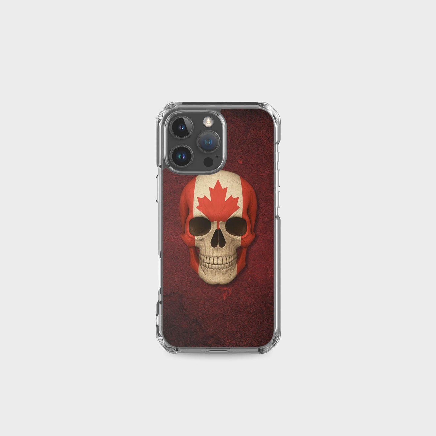 Canadian Flag Skull - Clear Case for iPhone®