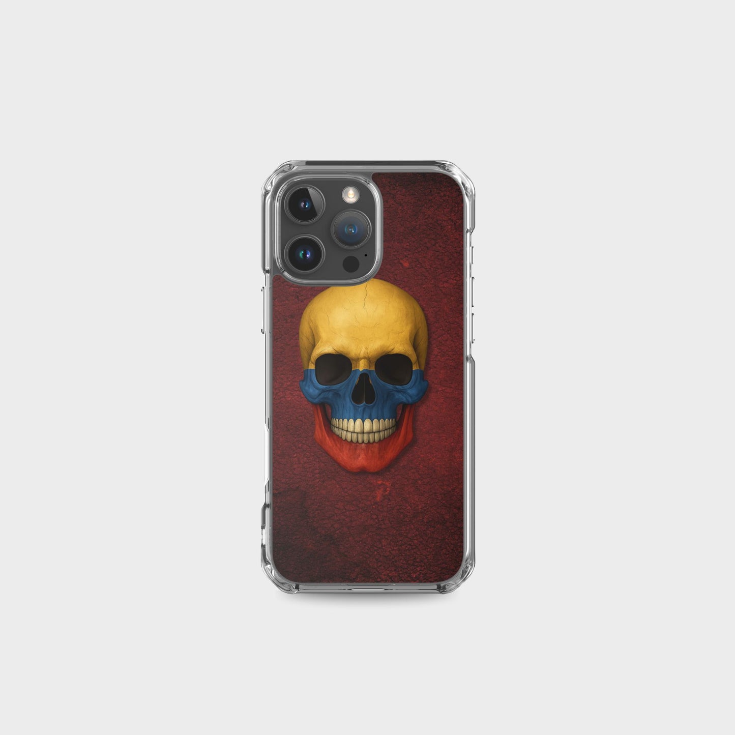 Colombian Flag Skull - Clear Case for iPhone®