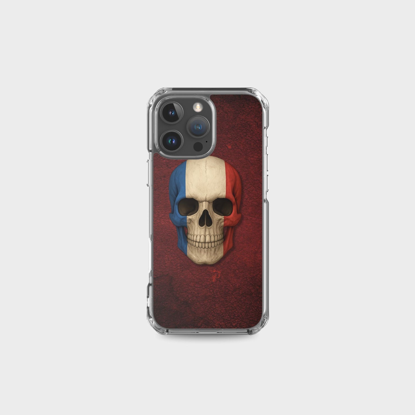 French Flag Skull - Clear Case for iPhone®