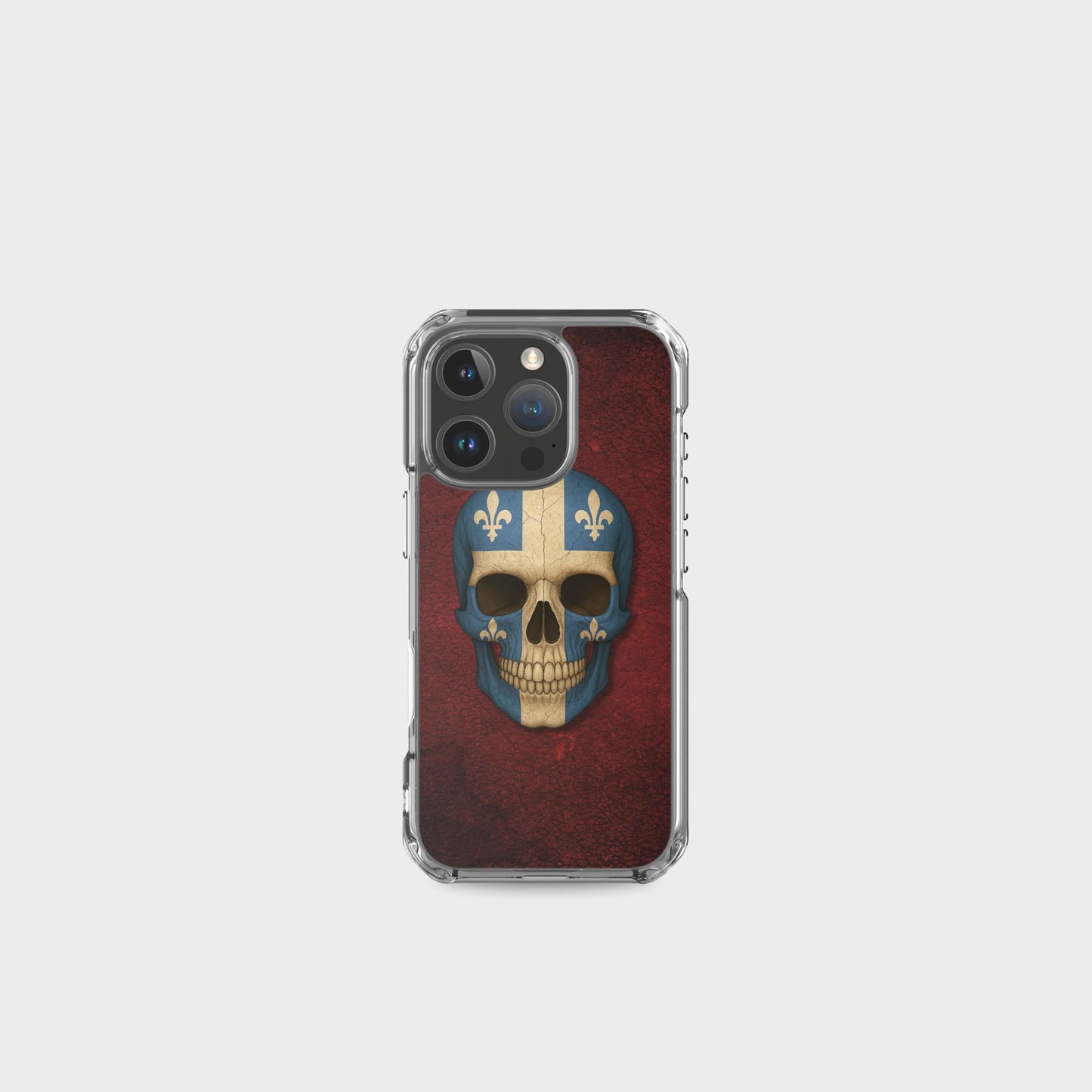 Quebec Flag Skull - Clear Case for iPhone®