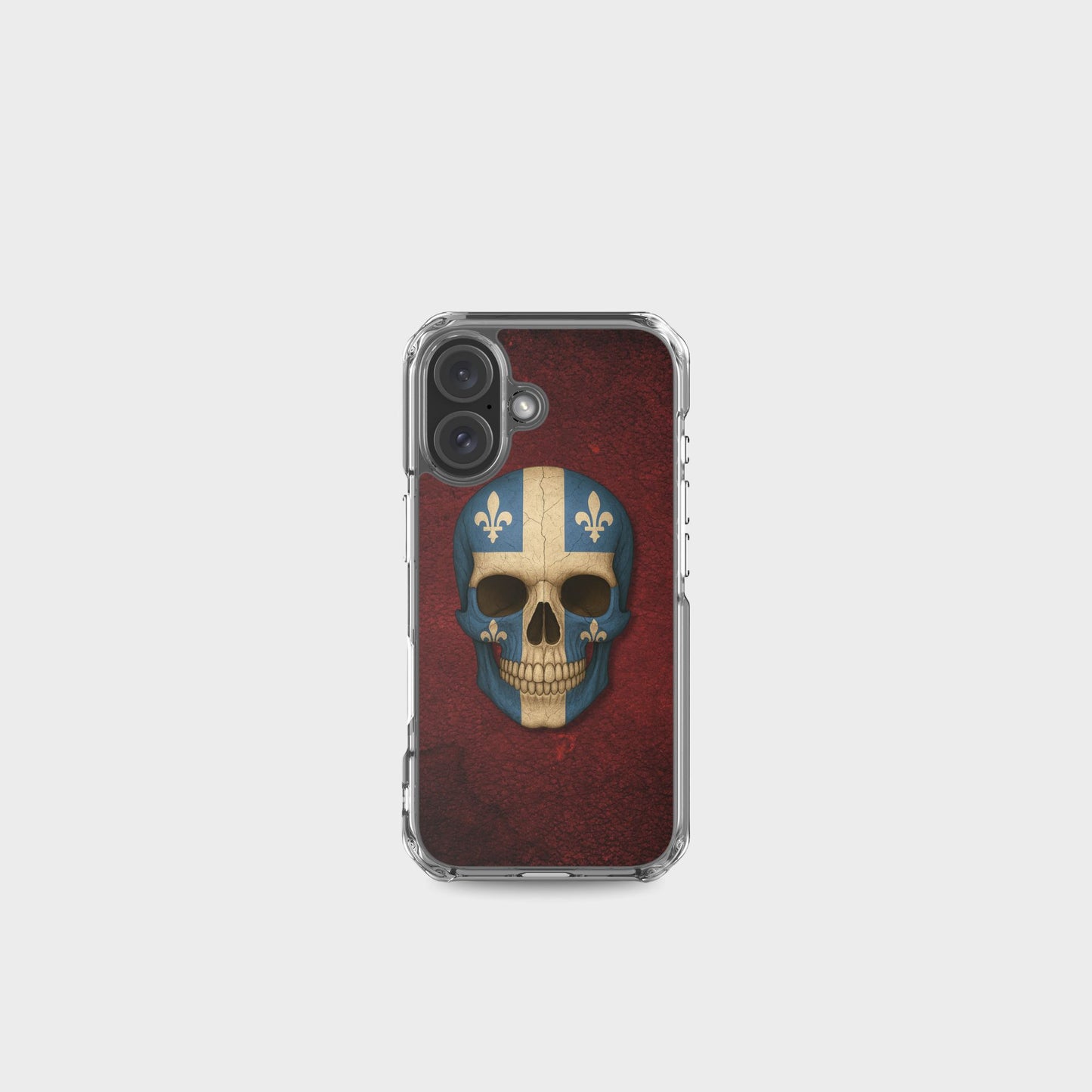 Quebec Flag Skull - Clear Case for iPhone®