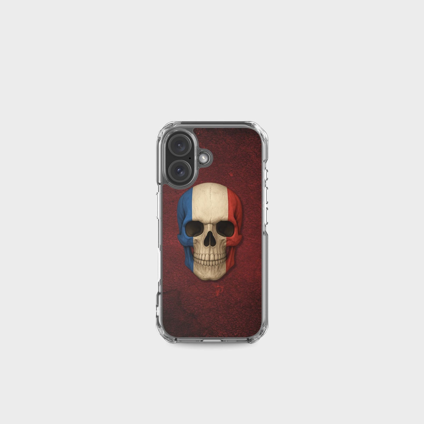 French Flag Skull - Clear Case for iPhone®