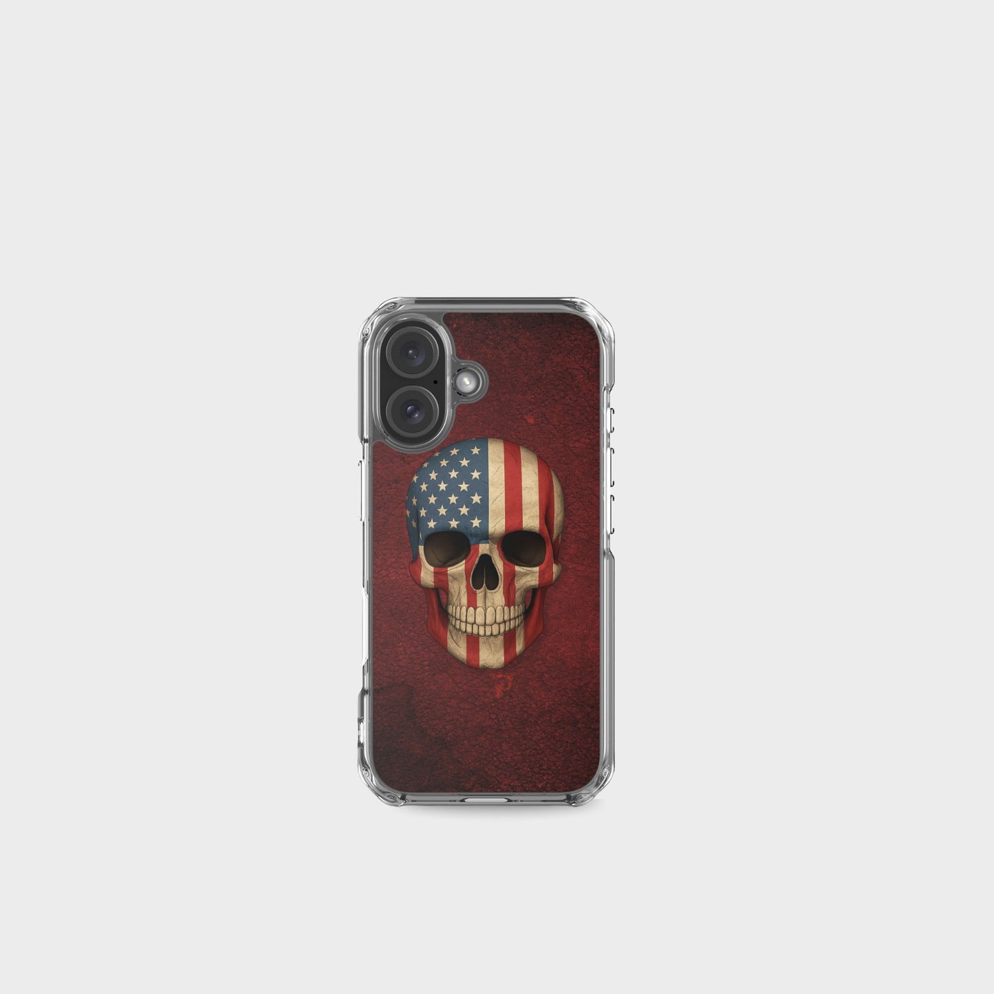 American Flag Skull - Clear Case for iPhone®