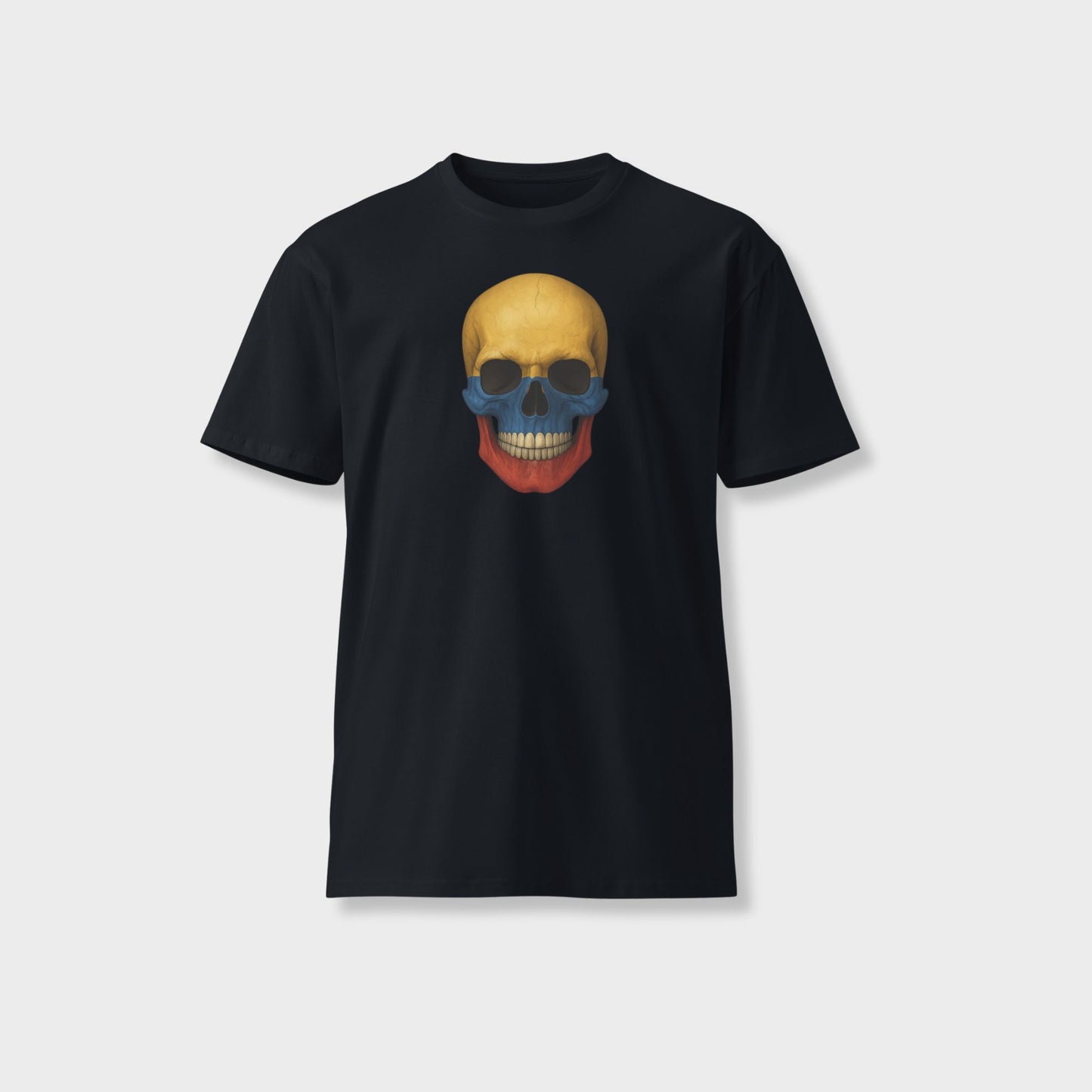 Colombian Flag Skull - Unisex Premium T-Shirt